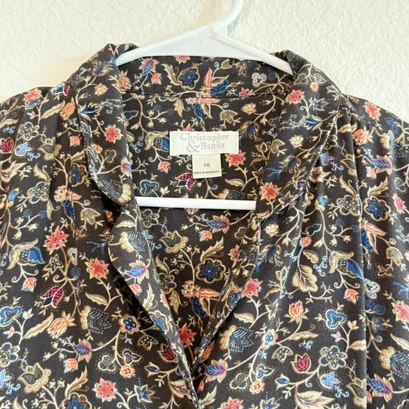 Vintage Floral Swing Dress by Christopher & Banks | Size 10 - Picture 15 of 16